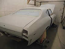 the car is in primer